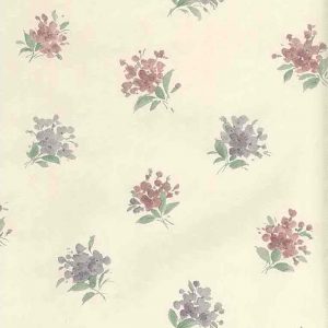 Victorian Vintage Wallpaper Floral Nosegays Lavender 56640633 D/Rs