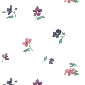Contemporary Floral Wallpaper Purple Pink Magenta Off-White IL551 D/Rs