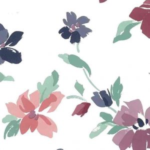 Purple Magenta Floral Vintage Wallpaper Green Pink IL548 D/Rs