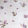 pansies floral vintage wallpaper, cottage style, purple, rose, cream