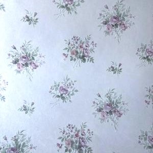 Pink Green Floral Vintage Wallpaper UK FD56034