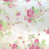 vintage wallpaper roses pink, pealrized, Victorian, floral, white, green yellow,