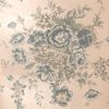 teal floral vintage wallpaper, silver, textured, dining room