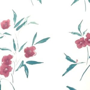 Red Green Floral Vintage Wallpaper Cream AC50045