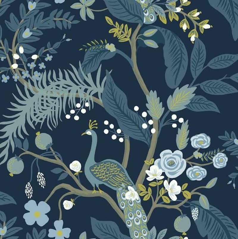 Rifle Navy Peacock Wallpaper
