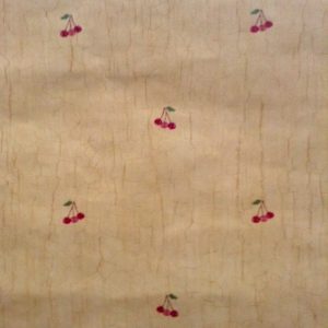 Vintage Wallpaper Cherries Kitchen Red Green Beige Crackle 250-69293 D/Rs