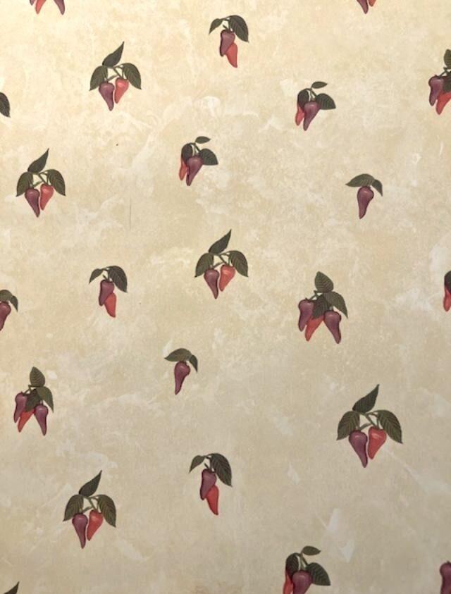 chili peppers vintage kitchen wallpaper