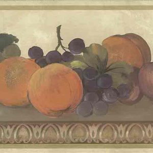 Fruit Vintage Wallpaper Border Kitchen Cream 750-8113 FREE Ship