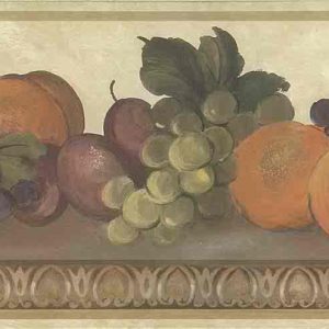 Fruit Vintage Wallpaper Border Kitchen Cream 750-8113 FREE Ship