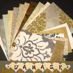 Damask Craft Scrapbooking Wallpaper Pak 17 Sheets FREE Ship