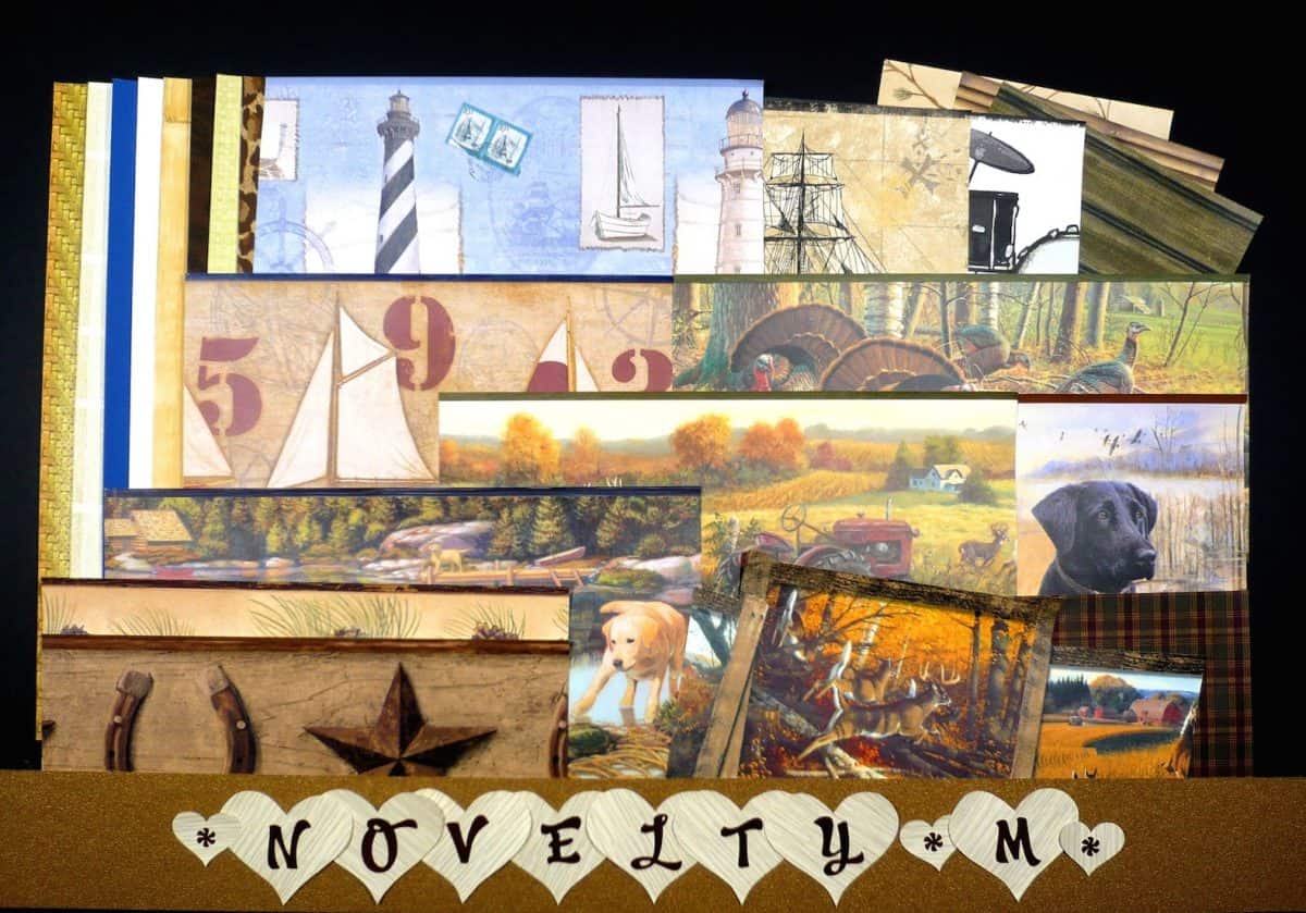 Novelty Masculine Craft & Scrapbooking Wallpaper Pak Example