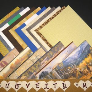 NOVELTY Masculine Craft Scrapbooking Wallpaper Pak 17 Sheet