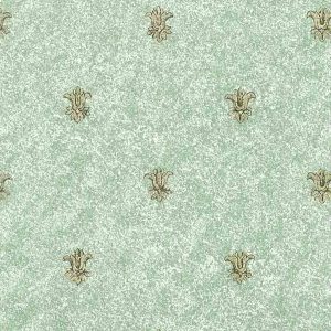 Fleur-de-lys-Wallpaper-Gold Metallic-Green-Texture BG344 D/Rs