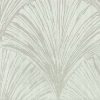 Fans vintage wallpaper, gray, greige taupe, dining room, bedroom, study, modern, contemporary