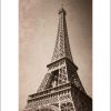 mural Eiffel tower, sepia tone
