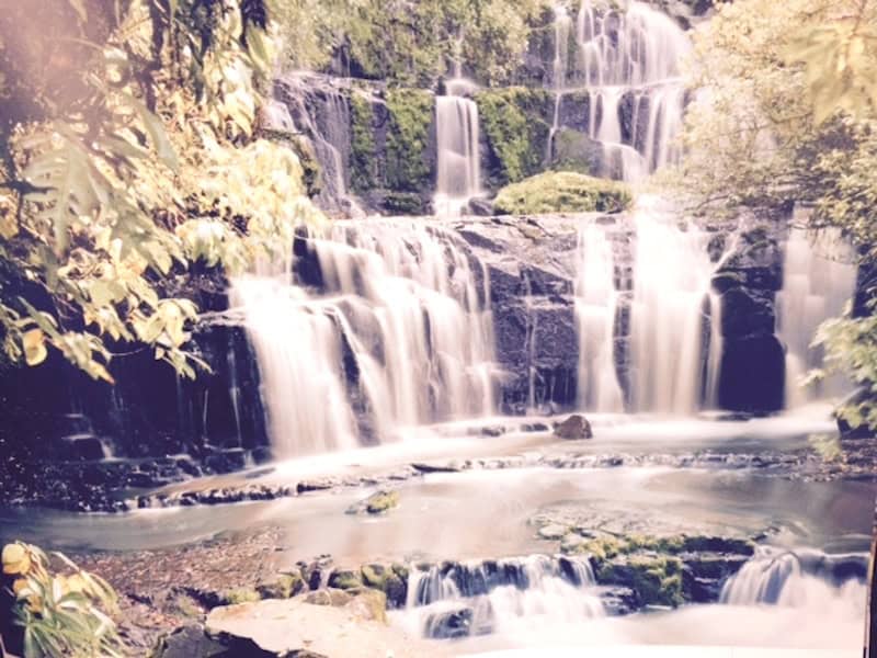 Wallpaper helsp ease stress, waterfall mural