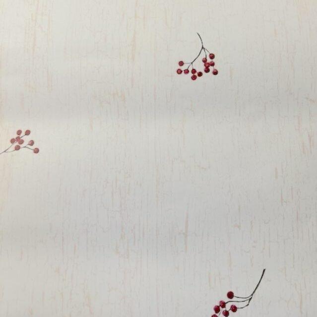 Red Berries Vintage Wallpaper Faux Wood Country FK3812 Americana