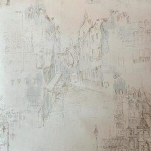 Wallpaper Paris Street Scene Ivory Brown RS70707 D/Rs