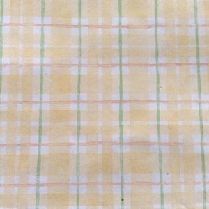 Vintage Wallpaper Plaid Yellow White Green Orange UK 49823 D/Rs