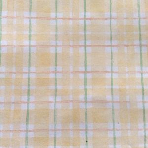 Vintage Wallpaper Plaid Yellow White Green Orange UK 49823 D/Rs