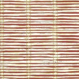 Red Striped Wallpaper Beige Gold KY741 Double Rolls