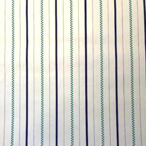 Blue Green Stripe Vintage Wallpaper Off-White 289-1764 Double Rolls