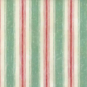 Vintage Wallpaper Striped Green Red UK 7055-063 Double Rolls