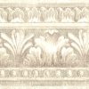 Taupe vintage wallpaper border, textured, glazed, dining room, bedroom, study, egg, feathers
