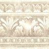 Taupe vintage wallpaper border, textured, glazed, dining room, bedroom, study, egg, feathers