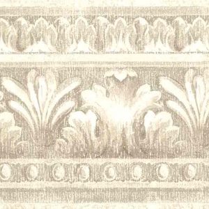 Taupe Vintage Wallpaper Border Egg Glazed 73-82118 FREE Ship