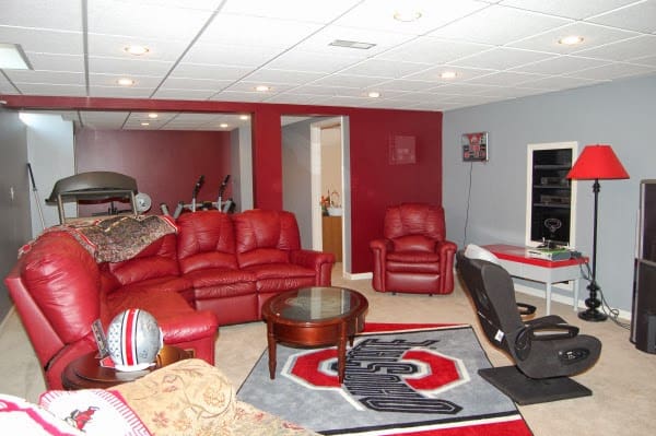 Ohio State Sports Themed Man Cave