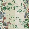 Tropical Palm Vintage Wallpaper in Cream, Green, Blue & Red
