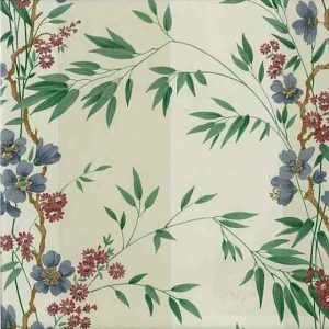 Tropical Palm Vintage Wallpaper Striped Floral Green Blue MG1142 D/Rs
