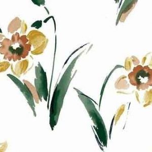 Daffodils Vintage Wallpaper Kitchen Yellow Orange Green Blue KK5101 D/Rs