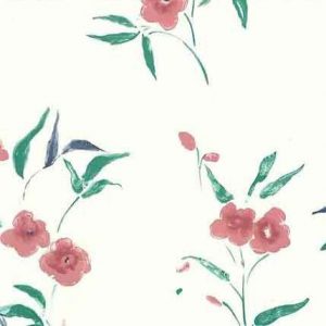 Vintage Wallpaper Pink Floral Green Anemones Cottage AC50042 D/Rs