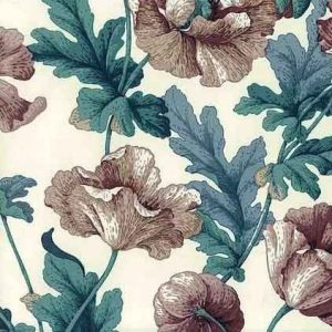 Poppies Vintage Wallpaper Floral Rose Purple Taupe HAN5054 D/Rs