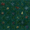 Vintage Fruit Lattice Wallpaper with Harlequin pattern