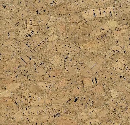 Beige Black Cork Wallpaper with Orange and Black accents