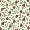 Noah's Ark vintage wallpaper, green, vines, cream, wood, brown