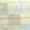 Vintage Plaid Teapots Wallpaper in Taupe, Blue, Cream, & Green