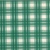 Vintage Green Plaid Wallpaper with Cream
