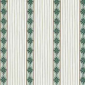 Vintage Diamond Striped Wallpaper Green White Taupe Gold KB3697 D/Rs